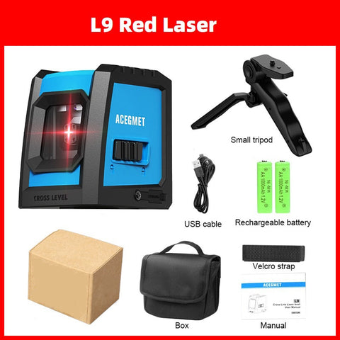 MiLESEEY 2 Lines Laser Level L52R L62 360 laser level L6 nivel laser with Battery and Tripod лазерный уровень