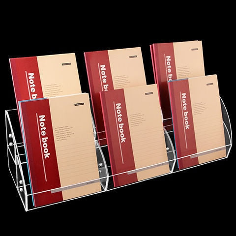 Acrylic Book Display Stand For A5 Ledger Display Rack Ladder Supermarket Stationery Store Book Notebook Display Magazine Holder