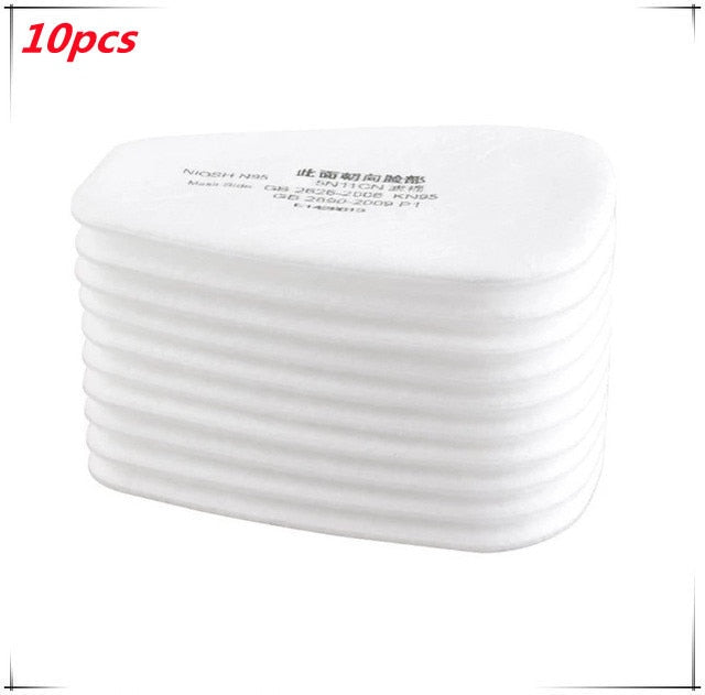6800 Dust/Gas Mask With Filters Cottons Full Face Respirator For Spray Paint Coating Chemical Industry Welding Anti-Fog Reusable