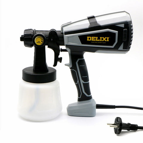 DELIXI 600W/1000ml  Paint Sprayer High Power HVLP Electric Spray Gun Gift EU/US Plug 5 Nozzle Easy Spraying  For Home DIY