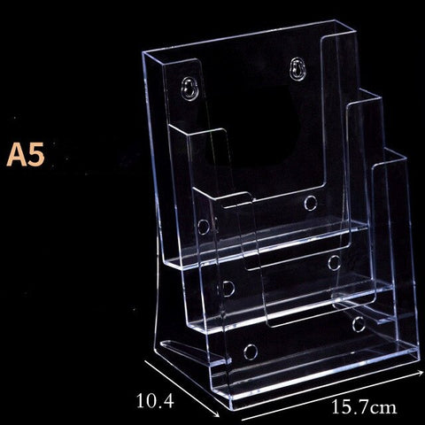 2Pcs Acrylic Multi-Layer Catalog Display Stand Rack A4/a5 Desktop Wall-Mounted Information Rack Acrylic Brochure Single-Page New