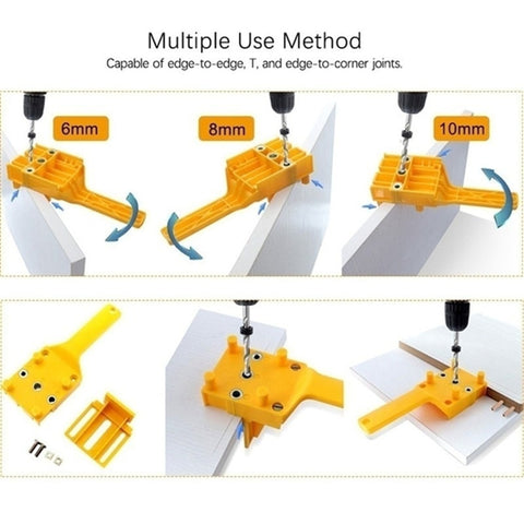 Woodworking Tool Handheld Drill Guide Hole Saw Tools Drill Bits Drilling Locator Straight Hole Locator Carpenter Corner Clamp