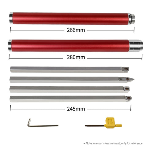 ALLSOME Wood Turning Tool Woodworking Lathe Chisel Set Carbide Insert Cutter Stainless Steel Bar Aluminum Storage Box HT2962