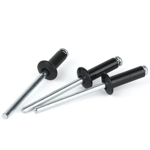 50/30pcs M2.4 M2.8 M3 M3.2 M4 M5 Black Aluminium Pop Blind Rivet Round Head Open End Exhaust Rivets Pull Rivets Decoration Nails