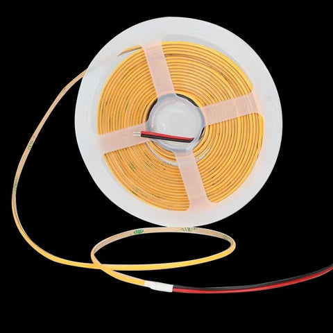No Dark Spot, RA90 High Brightness/Density 5V/5m 12V/5m 24V/10m 220V/100m Waterproof COB LED Strip Light Flexible Light Belt