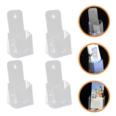 Holder Brochure Acrylic Display Stand Flyer Wall Pamphletbook Trifold Document Leaflets Literature Businessdesk Comic Clear