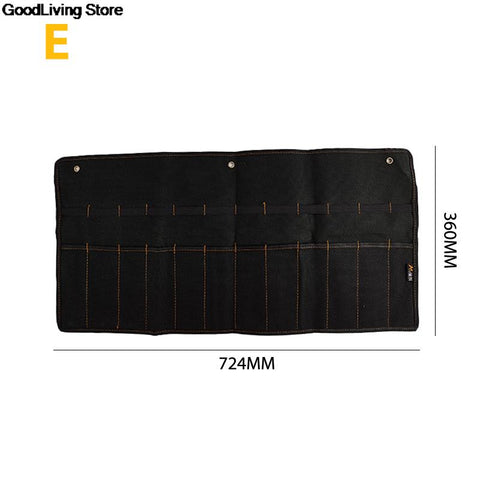6 Size Chisel Carrying Case Canvas Pocket Tool Roll Holder Wrench Pouch 4 Pockets Organizer For Knife Hammers Gouges Carpenter
