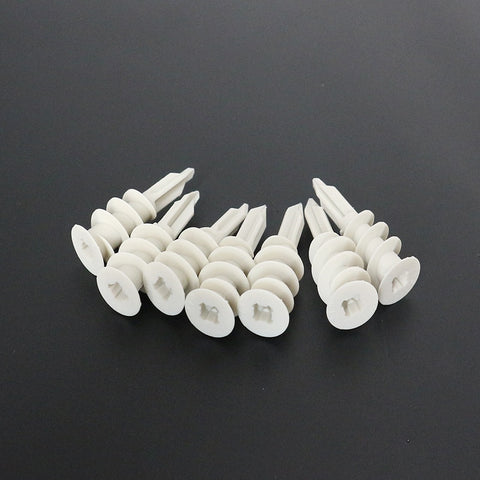 Freeshipping 12X32 14X42 Expand Nail Ribbed Plastic Anchor Expansion Pipe Tube Wall Plugs For Self-tapping Screws Wire Connector