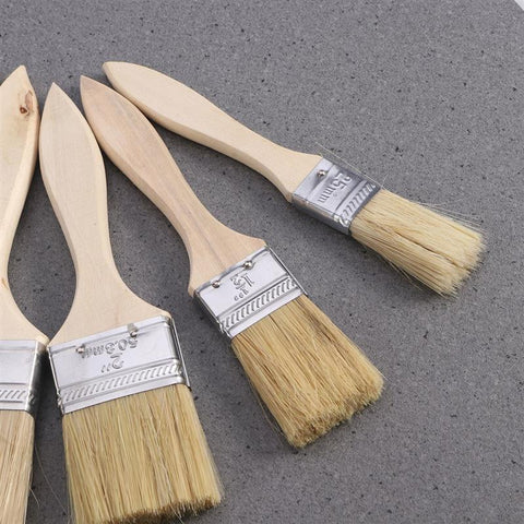 5PCS Paint Brushes with Wooden Handle Paint Brush for Wall And Furniture Paint Paint Brushes Easy To Clean Wooden Cleaning Brush