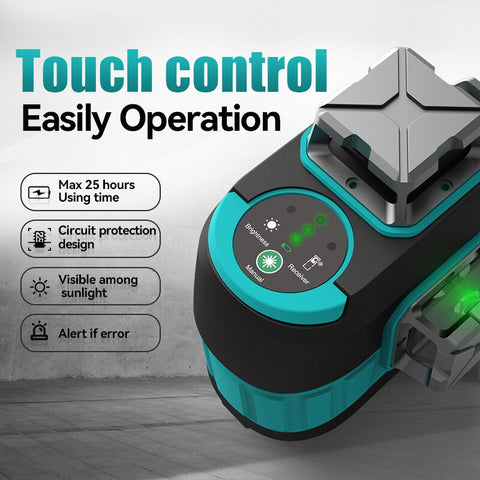 Mileseey 5 Lines 12 Lines Green Laser Level  3D nivel laser leveler professional carbon tripod for laser level Red