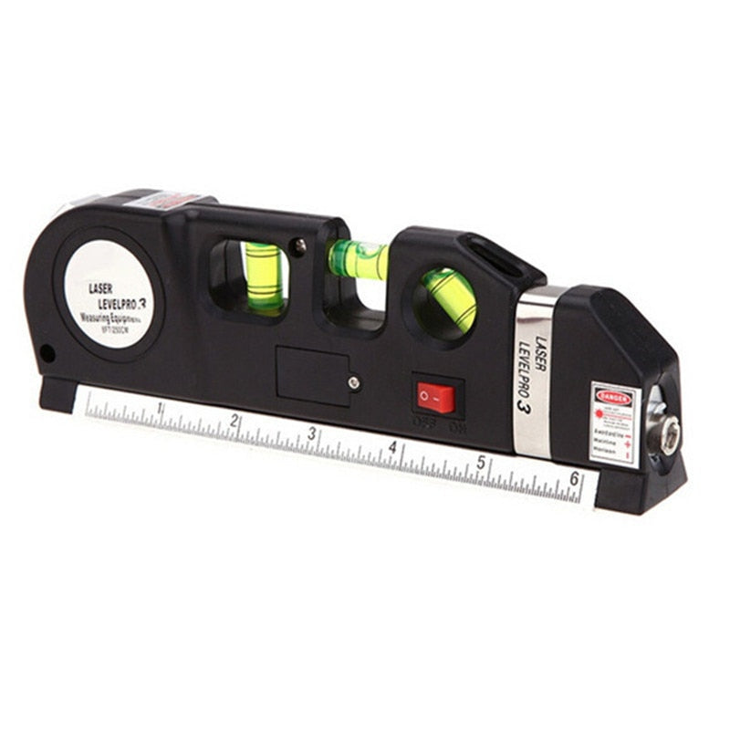 Multipurpose Laser Ruler Laser Level and Spirit Level Metric Rulers Laser Straight Line Horizon Vertical Measure Tape 8Ft 2.5M