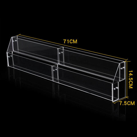 2-6 Tier Acrylic Book Display Stand Desk Bookshelf Surface Storage Rack Newspaper Holder Magazine Rack Finishing Display Shelf