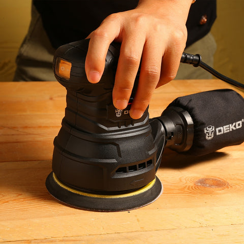 DEKO 350W/450W Random Orbit Sander Machine with 125mm Sandpaper Dust Collection Polisher (DKSD125J1/DKSD150J2)