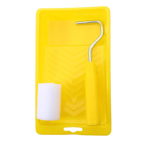 Mini Foam Paint Roller Painting Decorating Kit 2 Inch Small Paint Roller Tray Set for Wall Painting Repair Brush
