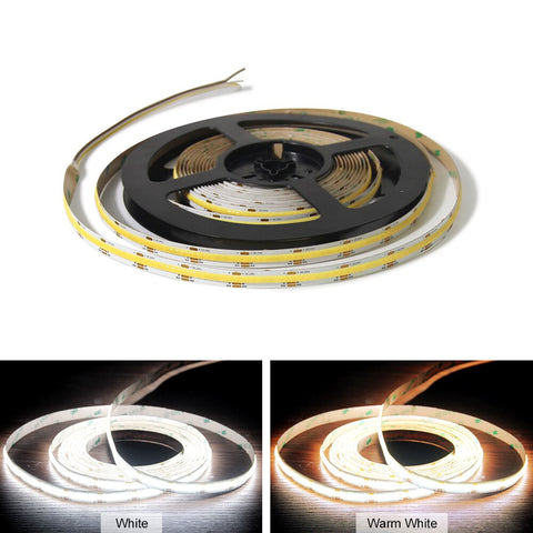 10 Meters CRI 90 DC24V 320 Chips/M Warm White Soft Tape COB LED Strip Lights