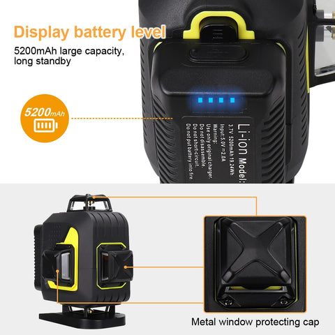 FIRECORE F504T-XG 16 lines 4D Green Laser Level 360 nivel laser Self-Leveling лазерный уровень Remote Control Support Receiver