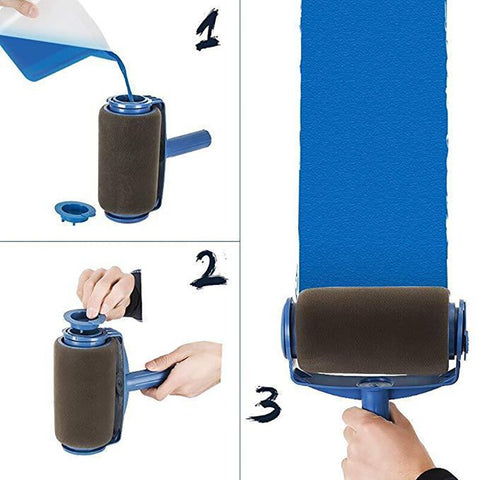 7pc/Set Multifunctional Paint Roller Corner Brush Handle Tools Wall Painting Roll DIY Household Easy to Operate Painting Brushes