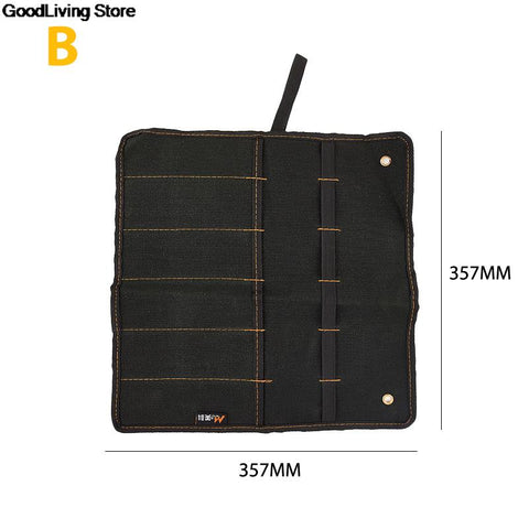6 Size Chisel Carrying Case Canvas Pocket Tool Roll Holder Wrench Pouch 4 Pockets Organizer For Knife Hammers Gouges Carpenter