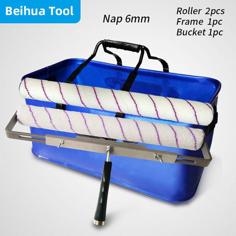 4PCS/set 18inch Paint Bucket kit Paint Roller Brush Paint Tray set for Wall Decoration Handbag Foldable Washing bucke50x28x23cm