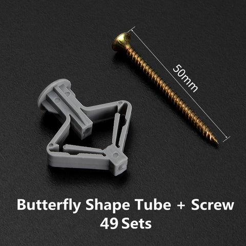Plastic Expansion Drywall Anchor Pipe Tube Kit Screw Self Drilling Wall Pierced Gypsum Board Hollow Brick Fiberboard Nail
