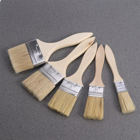 5PCS Paint Brushes with Wooden Handle Paint Brush for Wall And Furniture Paint Paint Brushes Easy To Clean Wooden Cleaning Brush
