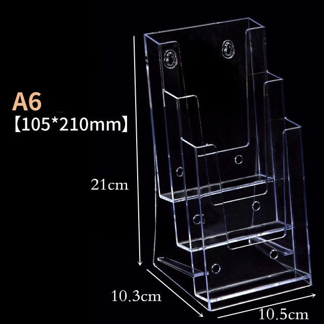 2Pcs Acrylic Multi-Layer Catalog Display Stand Rack A4/a5 Desktop Wall-Mounted Information Rack Acrylic Brochure Single-Page New