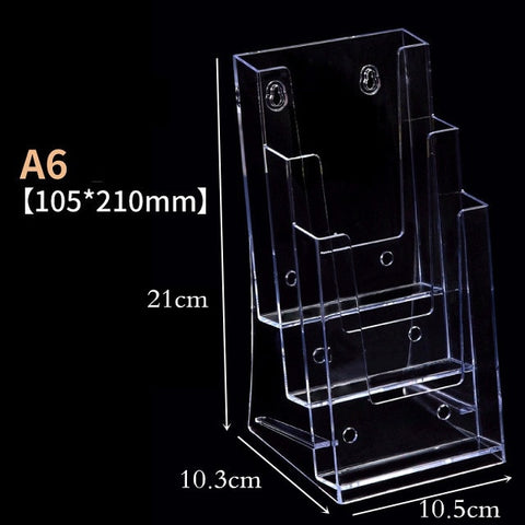 2Pcs Acrylic Multi-Layer Catalog Display Stand Rack A4/a5 Desktop Wall-Mounted Information Rack Acrylic Brochure Single-Page New