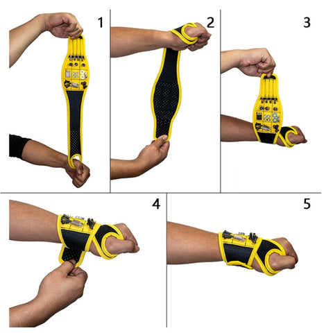 New Strong Magnetic Wristband Portable Tool Bag For Screw Nail Nut Bolt Drill Bit Repair Kit Organizer carpenter tools tool belt