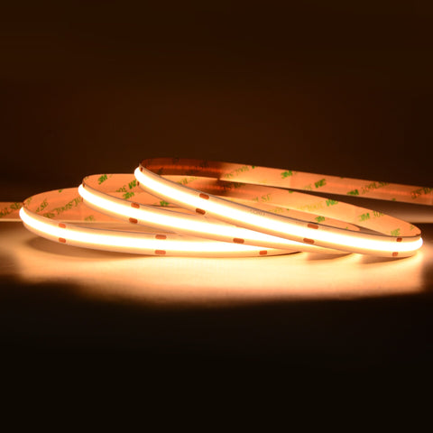 10 Meters CRI 90 DC24V 320 Chips/M Warm White Soft Tape COB LED Strip Lights