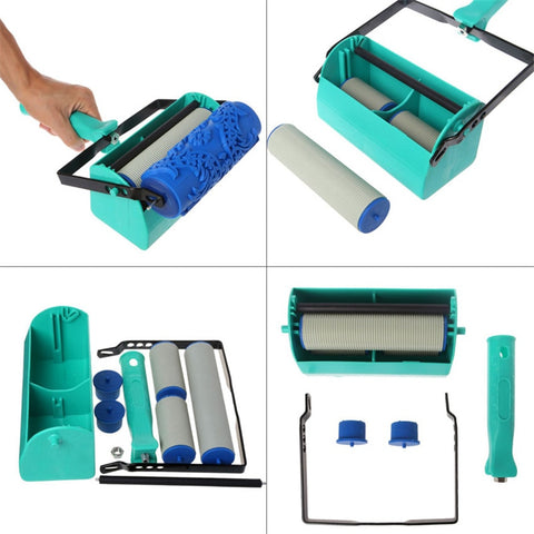 DIY Wall Decoration Tools - 5 Inch Handle Grip Applicator Plus 5" Wall Pattern Painting Roller Painting Tools  Wall Paint 002Y