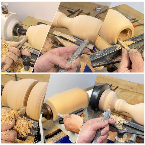 HSS Woodturning Gouges for Wood Lathe Wooden Turning Tools Carving Chisels Woodworking Accessories with Walnut Handle