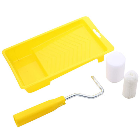 Mini Foam Paint Roller Painting Decorating Kit 2 Inch Small Paint Roller Tray Set for Wall Painting Repair Brush