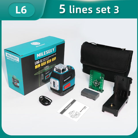 Mileseey 5 Lines 12 Lines Green Laser Level  3D nivel laser leveler professional carbon tripod for laser level Red