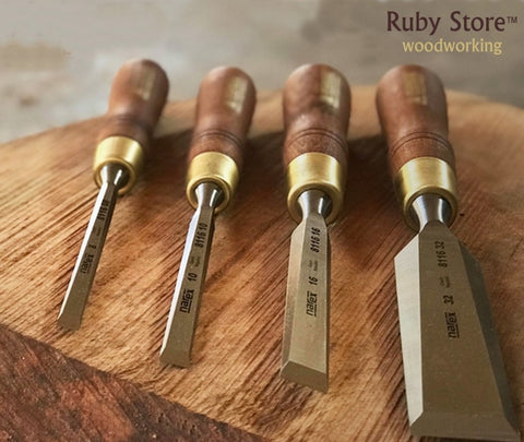 Set of 4pcs Bevel Edge Chisels PREMIUM in Paper Box, Model 8632, Narex, Wood Line Plus, Fine Woodworking