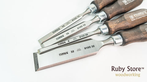 Set of 4pcs Bevel Edge Chisels, Model 8630 or 8631, Narex, Wood Line Profi, Fine Woodworking