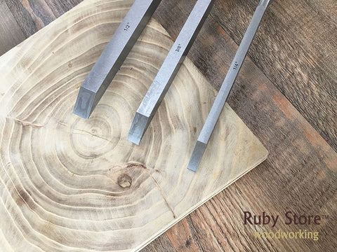 Set of 3pcs Qiangsheng Luban Mortising Chisels - Fine Woodworking