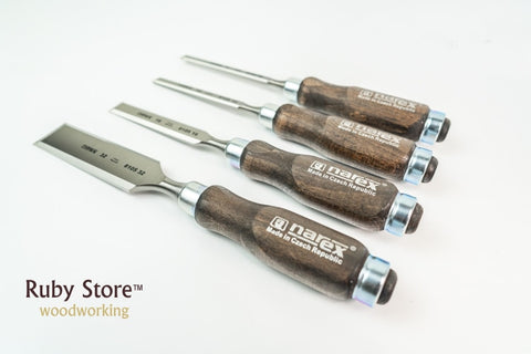 Set of 4pcs Bevel Edge Chisels, Model 8630 or 8631, Narex, Wood Line Profi, Fine Woodworking
