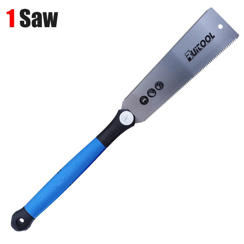 Japanese Pull Saw Double Sided Ryoba Saw 250mm SK5 3-Edge Teeth 0.6mm Flexible Blade for Wood Cutting